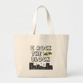 Ik gooi het blok grote tote bag (Voorkant)