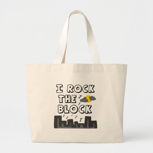 Ik gooi het blok grote tote bag (Voorkant)