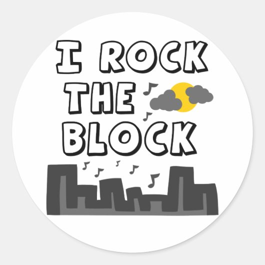 Ik gooi het blok ronde sticker (Voorkant)