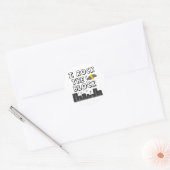 Ik gooi het blok ronde sticker (Envelop)