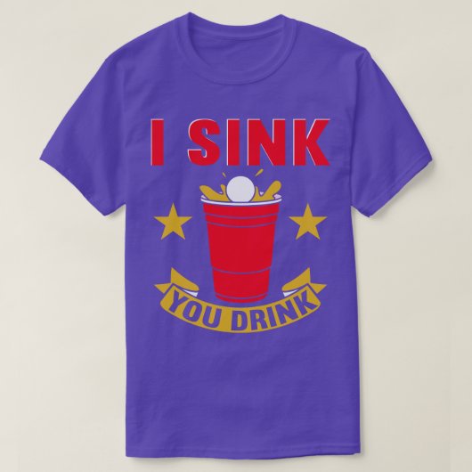 Ik gooi je Drink pong T-shirt (Design voorkant)