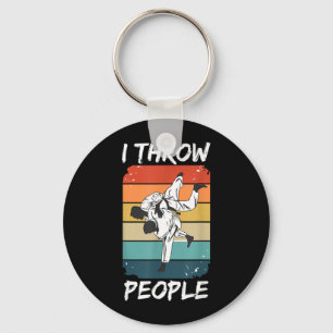 Ik gooi mensen Design voor een Jiu Jitsu Trainer Sleutelhanger