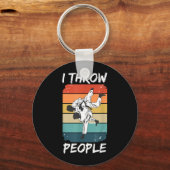 Ik gooi mensen Design voor een Jiu Jitsu Trainer Sleutelhanger (Voorkant)