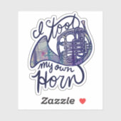 Ik gooi mijn eigen hoorn sticker (Vel)