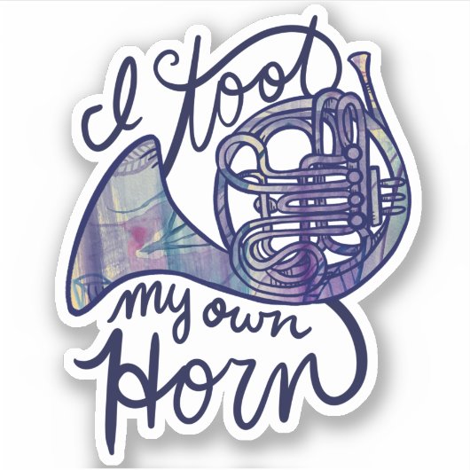 Ik gooi mijn eigen hoorn sticker (Voorkant)