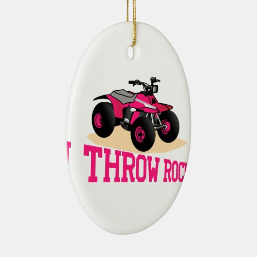 Ik gooi Rocks Keramisch Ornament (Rechts)