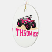 Ik gooi Rocks Keramisch Ornament (Links)