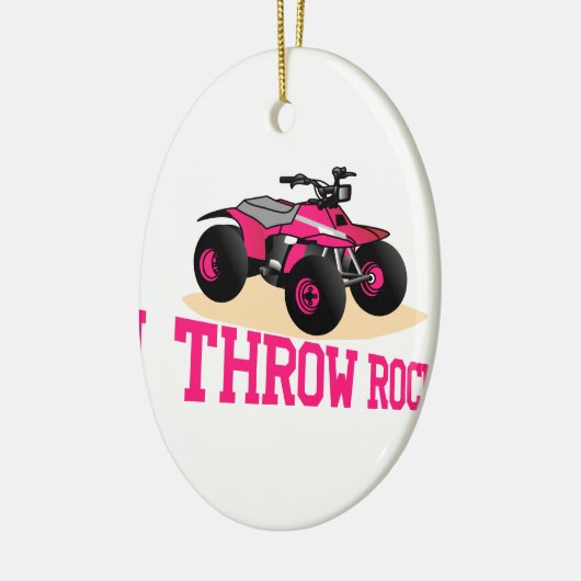 Ik gooi Rocks Keramisch Ornament (Links)