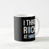 Ik gooi stenen naar huizen curling speler koffiemok (Voorkant rechts)