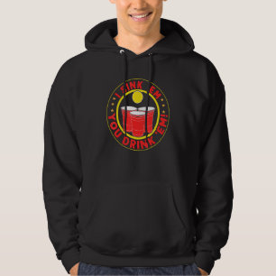 Ik gooi ze neer Je Drink ze Beer Pong Hoodie