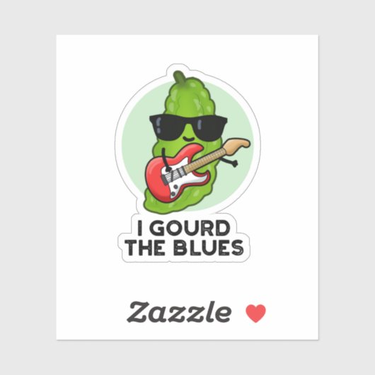 Ik gourd The Blues Funny Veggie Pun Sticker (Vel)