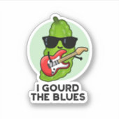 Ik gourd The Blues Funny Veggie Pun Sticker (Voorkant)