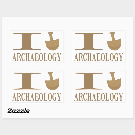 Ik graaf archeologische Stickers (Vel)