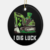 Ik Graaf Geluk Graafmachine St. Patrick's Dag Iers Keramisch Ornament (Links)