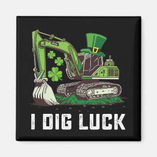 Ik Graaf Geluk Graafmachine St. Patrick's Day Iers Magneet
