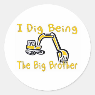 Ik graaf grote broer ronde sticker