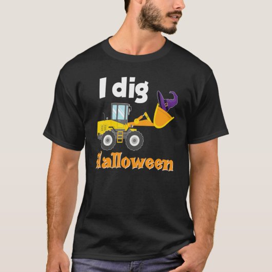 Ik Graaf Halloween Graafmachine Pompoen Tractor Vr T-shirt (Voorkant)