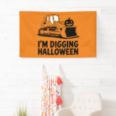 Ik Graaf Halloween Pompoen Gezicht Tractor Kindere Spandoek (Insitu)
