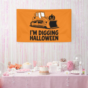 Ik Graaf Halloween Pompoen Gezicht Tractor Kindere Spandoek