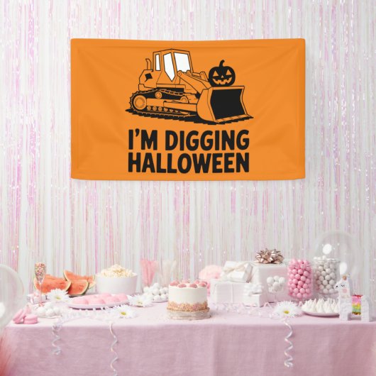 Ik Graaf Halloween Pompoen Gezicht Tractor Kindere Spandoek (Feest)