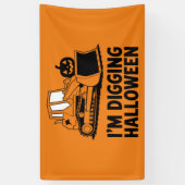Ik Graaf Halloween Pompoen Gezicht Tractor Kindere Spandoek (Verticaal)