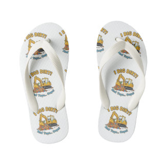 "Ik Graaf in de Grond" Speelse Graafmachine Kinder Teenslippers