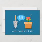 Ik graaf je blij Valentijnsdag Schattigee liefde Feestdagenkaart (Voorkant)