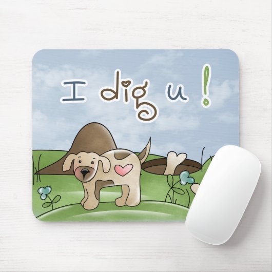 Ik graaf je Mousepad Muismat (Met muis)