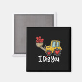 Ik graaf je tractorconstructie hartliefhebbende va magneet (Voorkant / Achterkant)