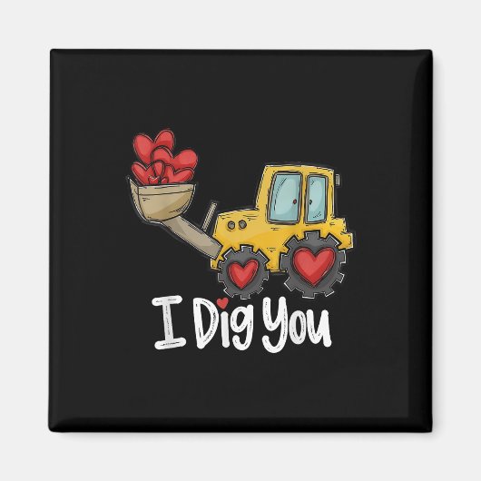 Ik graaf je tractorconstructie hartliefhebbende va magneet (Voorkant)