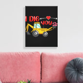 Ik Graaf Jou Graafmachine Valentijn Canvas Afdruk (Insitu (Woonkamer))