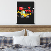 Ik Graaf Jou Graafmachine Valentijn Canvas Afdruk (Insitu (Slaapkamer))