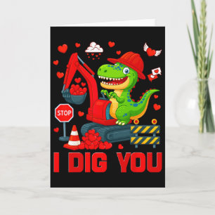 Ik Graaf Jou Grappig Hart Dinosaur Truck Valentijn Kaart