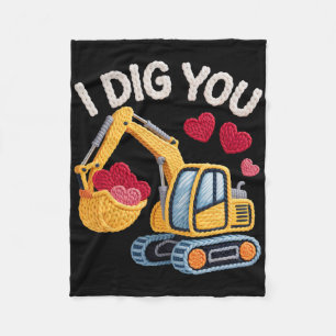 Ik Graaf Jou Schattige Graafmachine Valentijn Ontw Fleece Deken