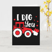 Ik Graaf Jou Tractor Bouw Hart Liefdevolle Valent Kaart (Gele Bloem)