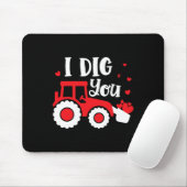 Ik Graaf Jou Tractor Bouw Hart Liefdevolle Valent Muismat (Met muis)