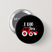 Ik Graaf Jou Tractor Bouw Hart Liefdevolle Valent Ronde Button 5,7 Cm (Voorkant /achterkant)