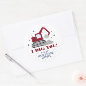 Ik Graaf Jou Valentijnsdag Ronde Sticker (Envelop)