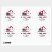 Ik Graaf Jou Valentijnsdag Ronde Sticker (Vel)