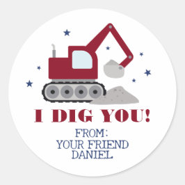 Ik Graaf Jou Valentijnsdag Ronde Sticker
