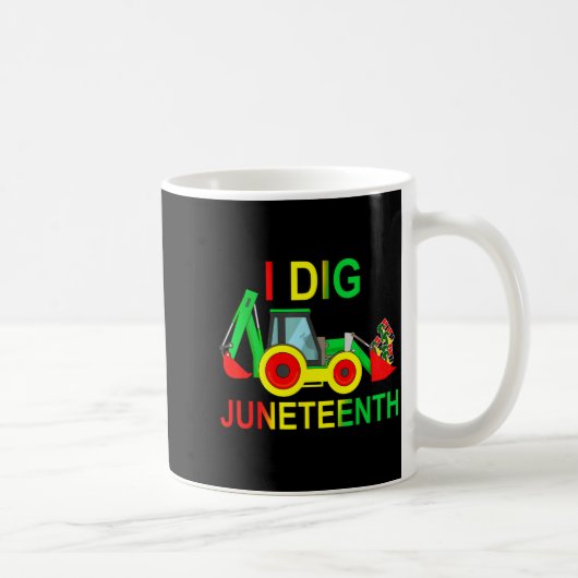 Ik graaf juneteenth vuisten tractor grappige peute koffiemok (Rechts)