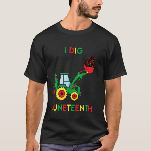 Ik graaf Juneteenth Vuisten Tractor Grappige Peute T-shirt (Voorkant)