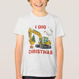Ik Graaf Kerst Cute Graafmachine Kerstboom Lichtje Tri-Blend Shirt