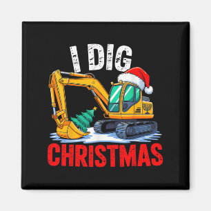 Ik Graaf Kerst Graafmachine Bouw Kerstmis Peuter Magneet