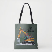 Ik graaf Kerst graafmachine Kerstman Jongen Grappi Tote Bag (Voorkant)
