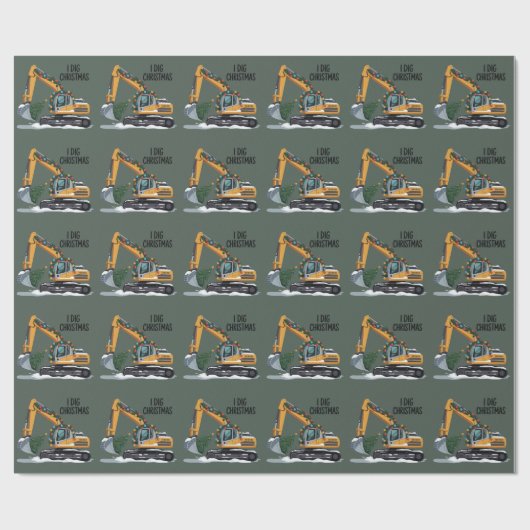 Ik graaf Kerstgraafmachine Santa Boy Funny Kinder Cadeaupapier (Vlak)