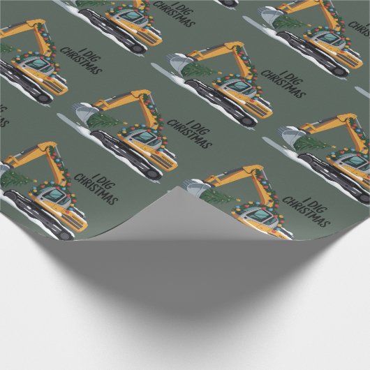 Ik graaf Kerstgraafmachine Santa Boy Funny Kinder Cadeaupapier (Hoek)