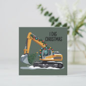 Ik graaf Kerstgraafmachine Santa Boy Funny Kinder Feestdagenkaart (Staand voorkant)