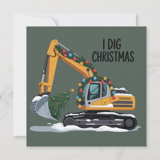 Ik graaf Kerstgraafmachine Santa Boy Funny Kinder Feestdagenkaart (Voorkant)