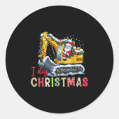 Ik graaf Kerstmis Backcute SS Schattige SS Loader  Ronde Sticker (Voorkant)